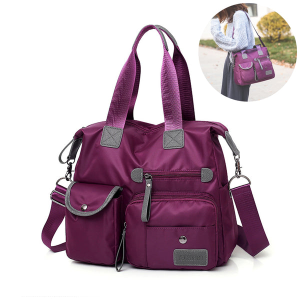 Multi-Pocket Shoulder Bag For Women Nylon Waterproof Handbags Female Casual Commuting Bags
