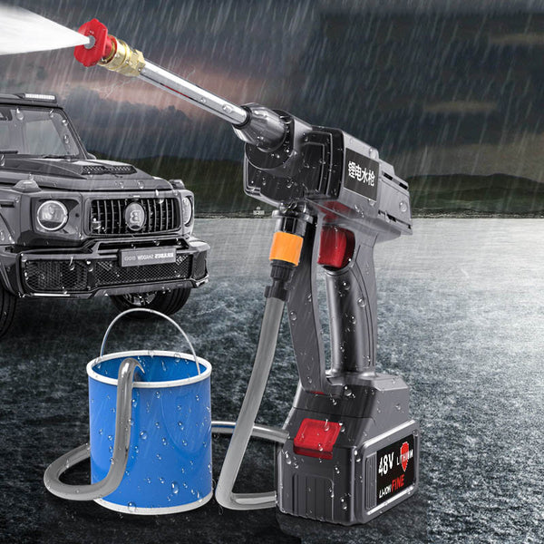 High Pressure Car Washing Wireless Lithium Battery Portable Electric Rechargeable Water Gun