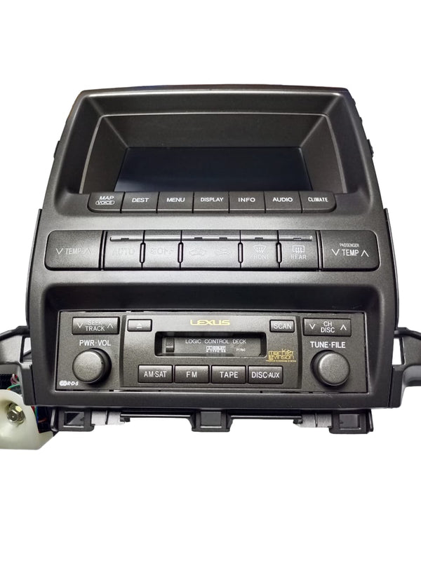 Lexus GX470 2007-2008 GPS Navigation Screen 86111-60270 Climate Control & AM FM Radio Cassette Player Used OEM
