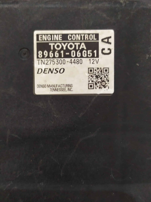 Toyota Camry 2008-2009 Engine Control Module ECM 89661-06G51 CA used OEM